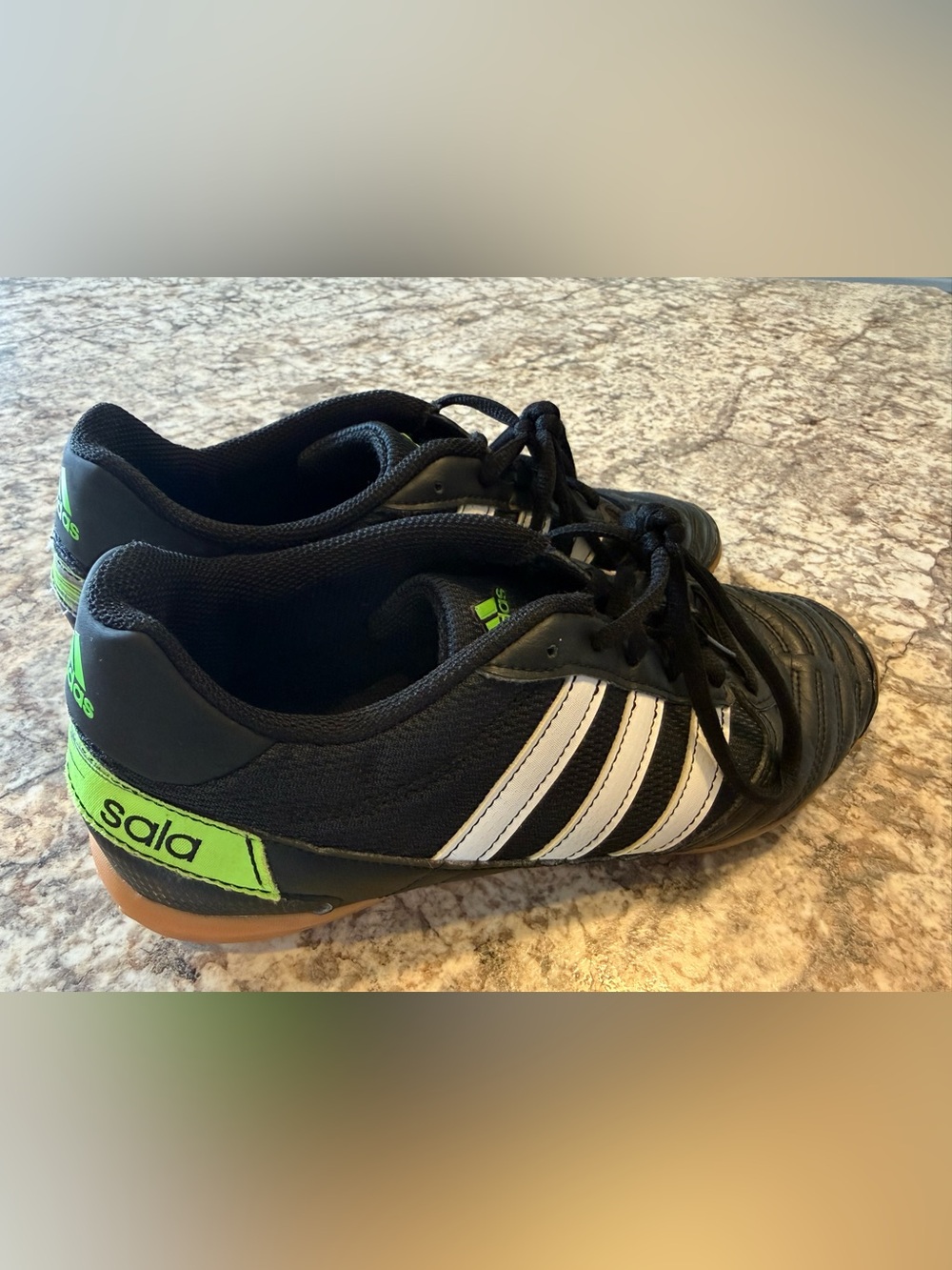 Adidas Super Sala Indoor Soccer Football Shoes Mens 8 Black Green Non Marking